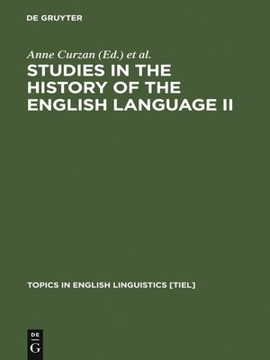 cover image of Studies in the History of the English Language II